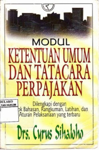 Modul Ketentuan Umum dan Tatacara Perpajakan