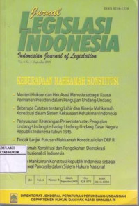 Jurnal Legislasi Indonesia : Indonesia Journal Of Legislation