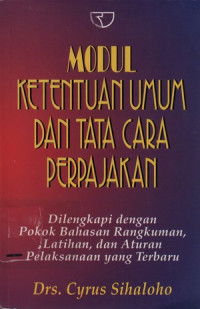 Modul Ketentuan umum Dan tata Cara Perpajakan
