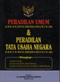 Peradilan Umum dan Peradilan Tata Usaha Negara