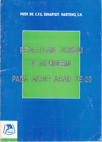 Penelitian Hukum Di Indonesia Pada Akhir Abab Ke-20