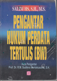 Pengantar Hukum perdata tertulis [BW]