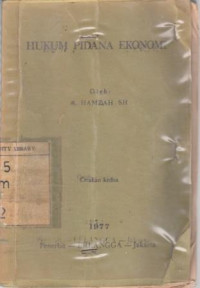 Hukum Pidana Ekonomi