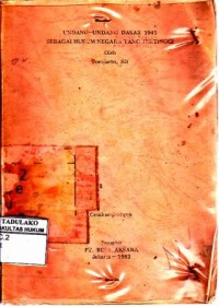 Undang-Undang Dasar 1945 Sebagai Hukum Negara Yang Tertinggi