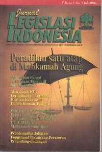 Jurnal Legislasi Indonesia