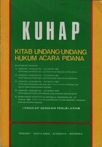 KHUAP : Kitab Undang-Undang Hukum Acara Pidana